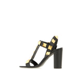 Valentino Garavani Black Calfskin Flat Sandals
