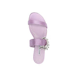 Manolo Blahnik Purple Silk Flat Sandals