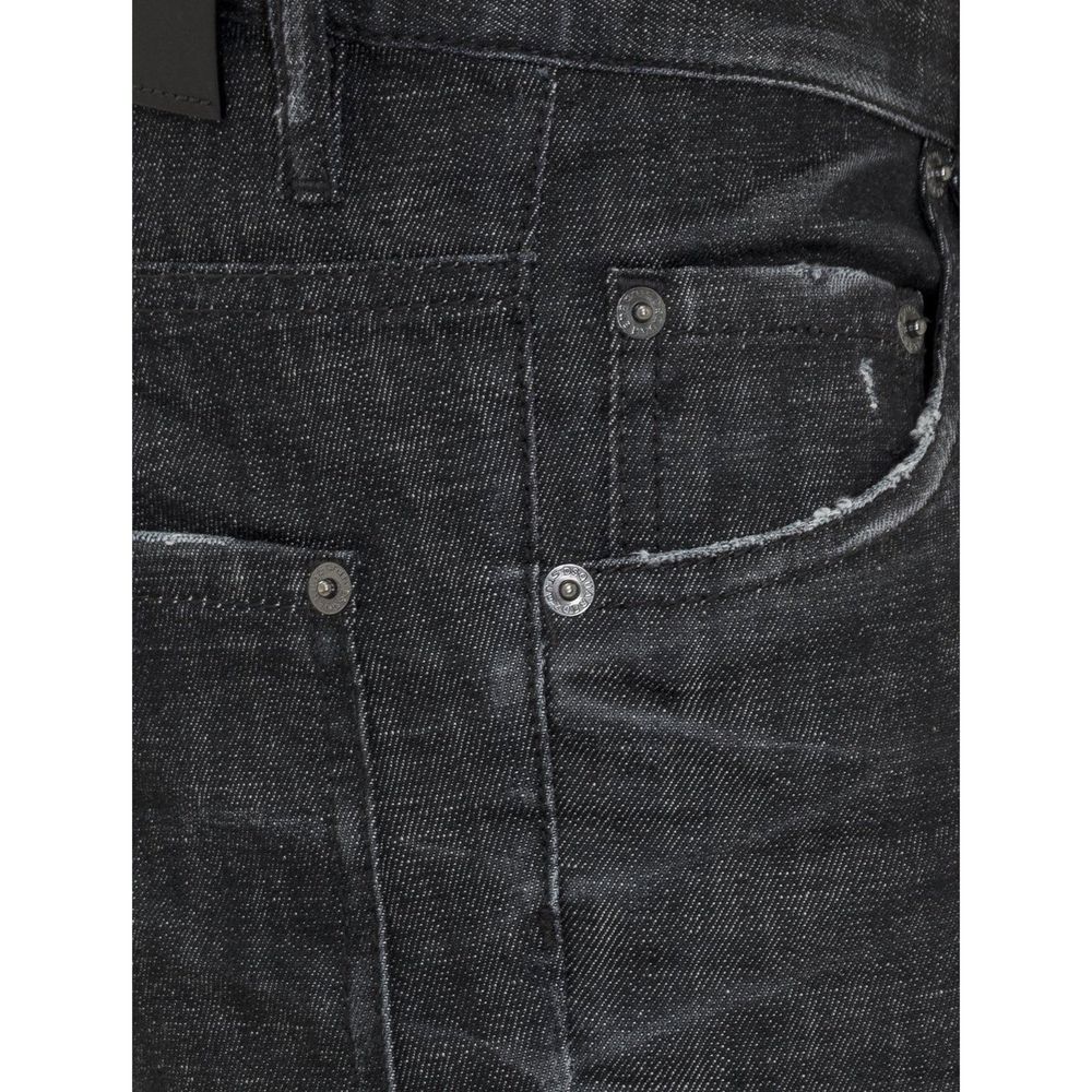 Dsquared² Black Cotton Slim Fit Jeans