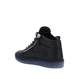 Giuseppe Zanotti Black Calfskin High Top Sneakers
