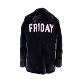 Alberta Ferretti Blue Rabbit Fur Coat