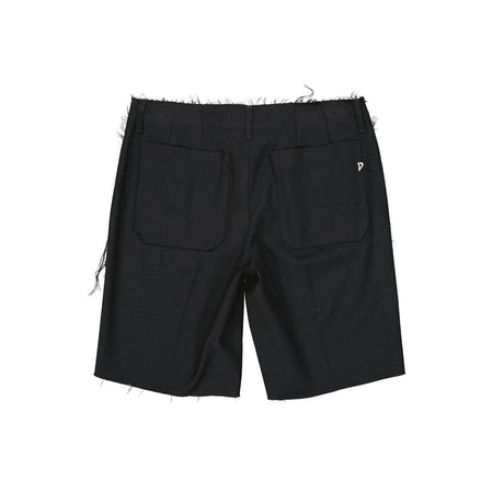 Dondup Black Virgin Wool Bermuda Shorts