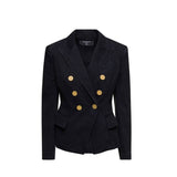 Balmain Black Cotton Blazer