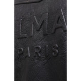 Balmain Black Leather Biker Jacket