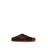Pedro García Brown Velvet Sandals