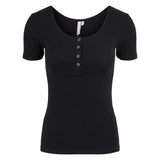 Pieces Black Cotton Top