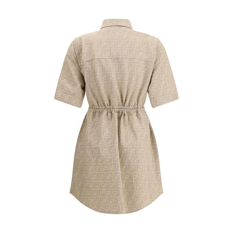 Fendi Beige Cotton Casual Dress