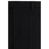 Valentino Black Fleece Wool Dress Pants