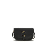 Valentino Garavani Black Calf Leather Bos Taurus Shoulder Bag