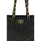 Valentino Garavani Black Napa Leather / Calf Bos Taurus Shoulder Bag