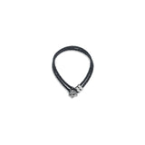 Versace Black Calf Leather Bos Taurus Bracelet