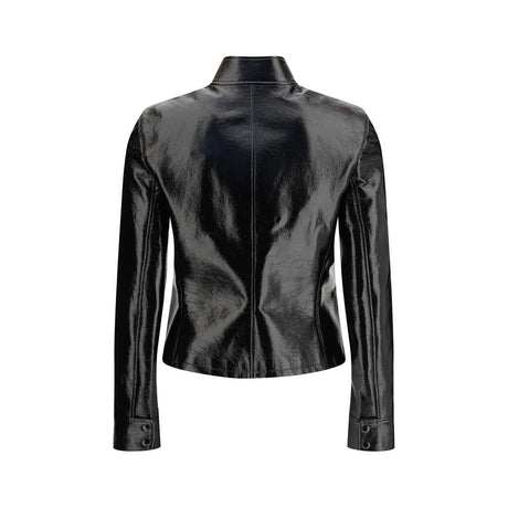 Courrèges Black Cotton Full-Length Jacket