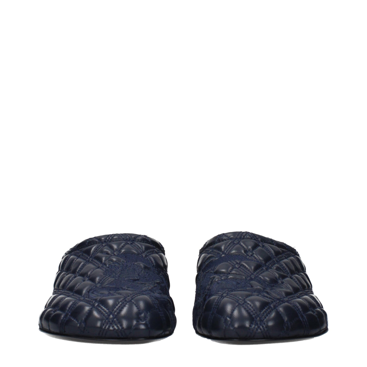 Burberry Blue Leather Slippers