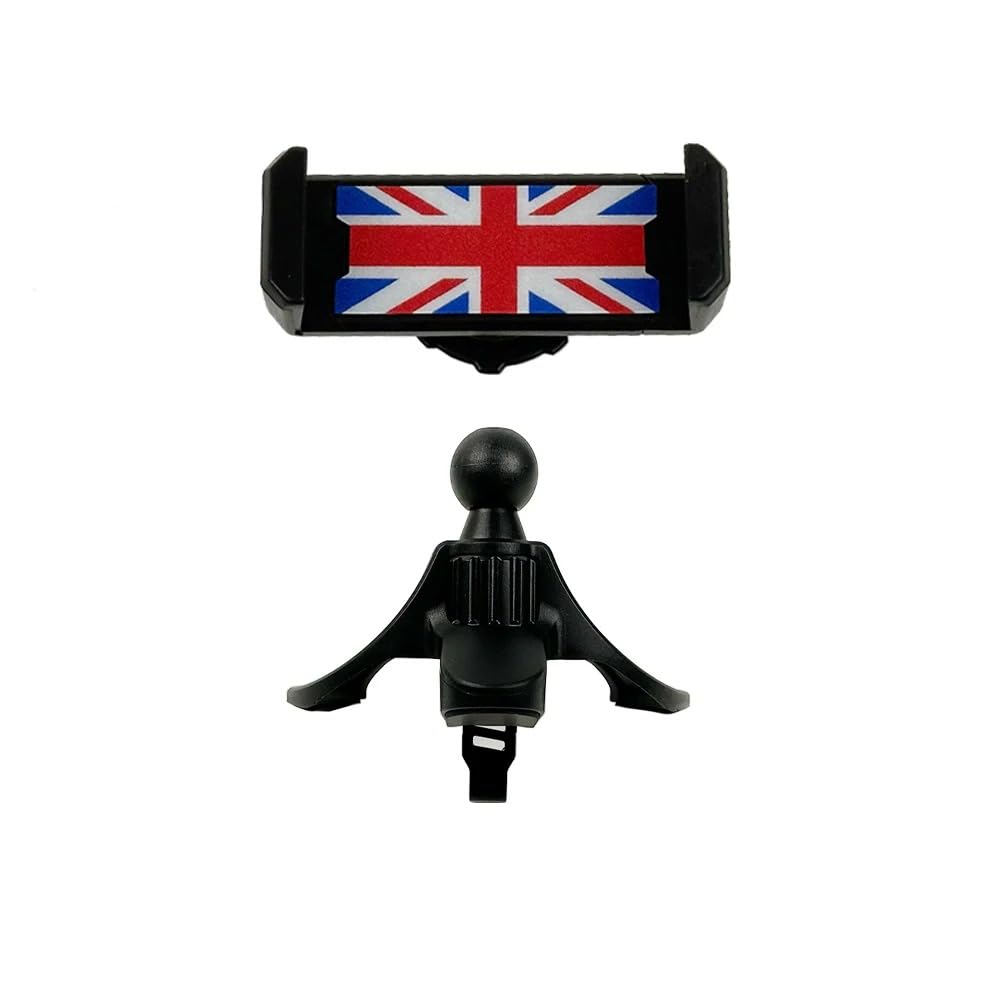 Car Phone Holder Mount Union Jack Phone Mount for Car Circular Air Vent for Mini Cooper R-Series Hands-Free Cradle for Smartphone iPhone(Union Jack Blue)