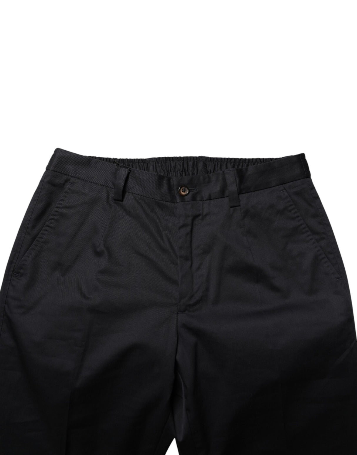 Dolce & Gabbana Dark Blue Cotton Skinny Dress Trouser Pants