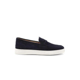 Duca di Morrone Blue Leather Moccassin