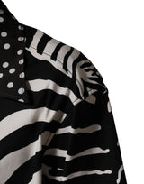 Dolce & Gabbana Black White Zebra ButtonDown Oversize Shirt
