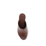 Brunello Cucinelli Brown Calf Leather Bos Taurus Sandals