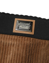 Dolce & Gabbana Brown Cotton High Waisted Hot Pants Shorts