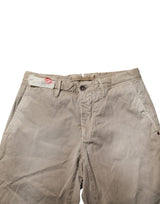 Incotex Beige Mid Waist Straight Women Casual Chino Trouser Pants