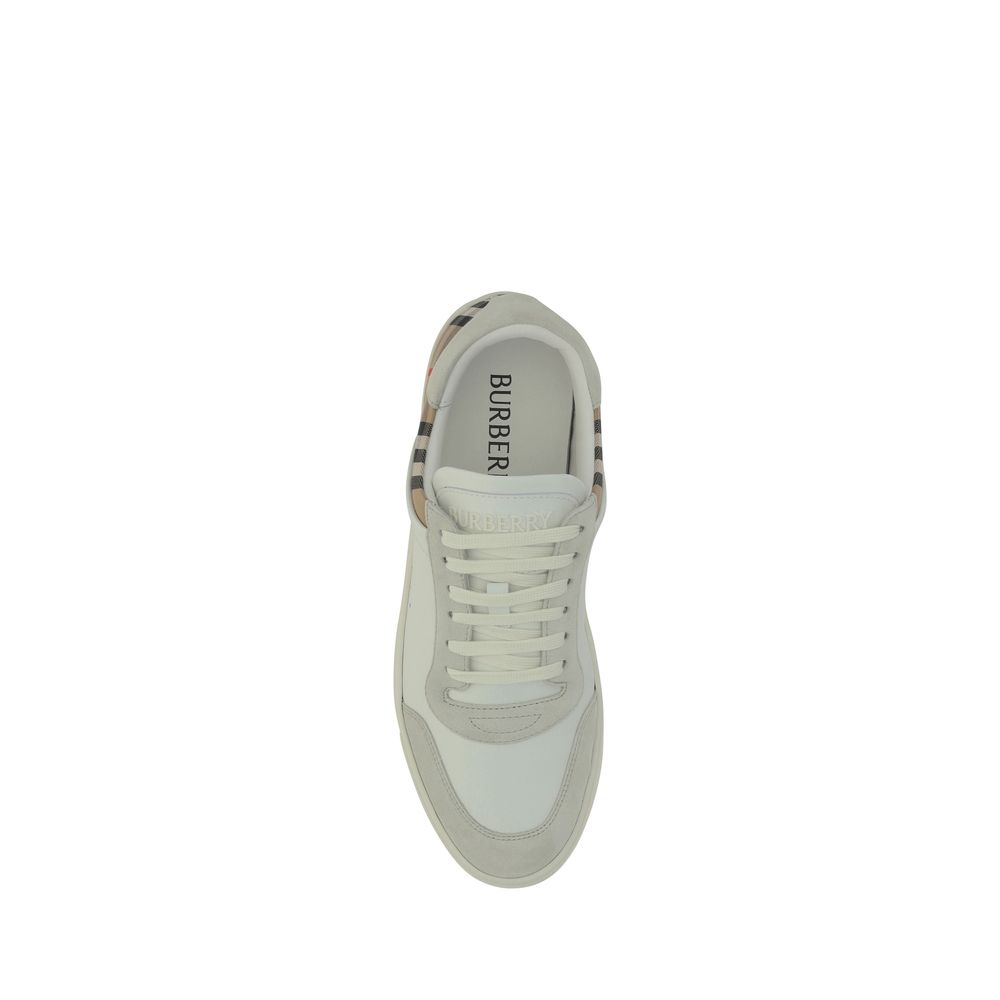 Burberry White Rubber Low Top Sneakers