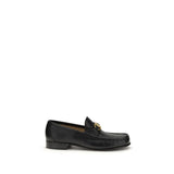 Valentino Garavani Black Calf Leather Bos Taurus Slip-On Loafers