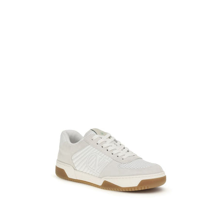 Valentino Garavani White Calf Leather Bos Taurus Athletic Sneakers