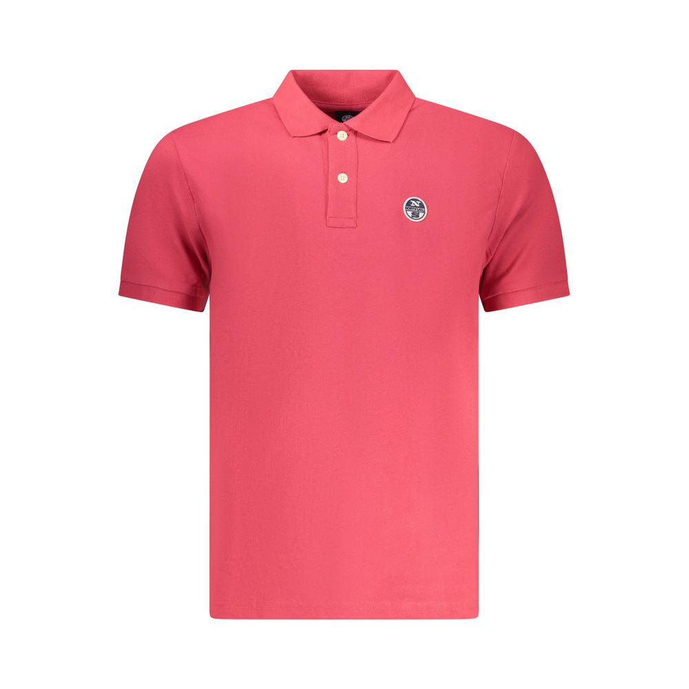 North Sails Red Cotton Men Polo Shirt