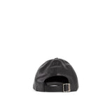 Saint Laurent Black Lamb Leather Cap (Baseball Hat)