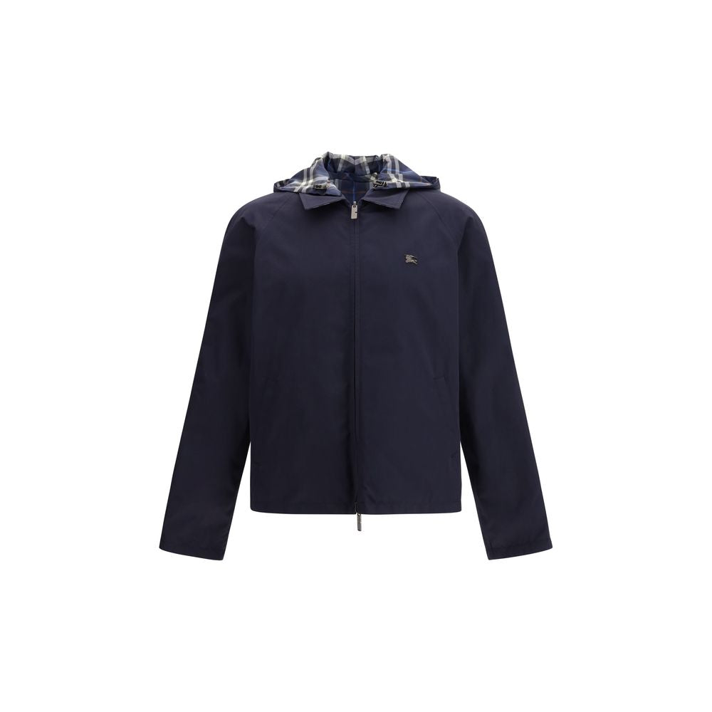 Burberry Blue Polyester Jackets And Coat