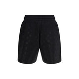 Casablanca Black Cotton Bermuda Shorts