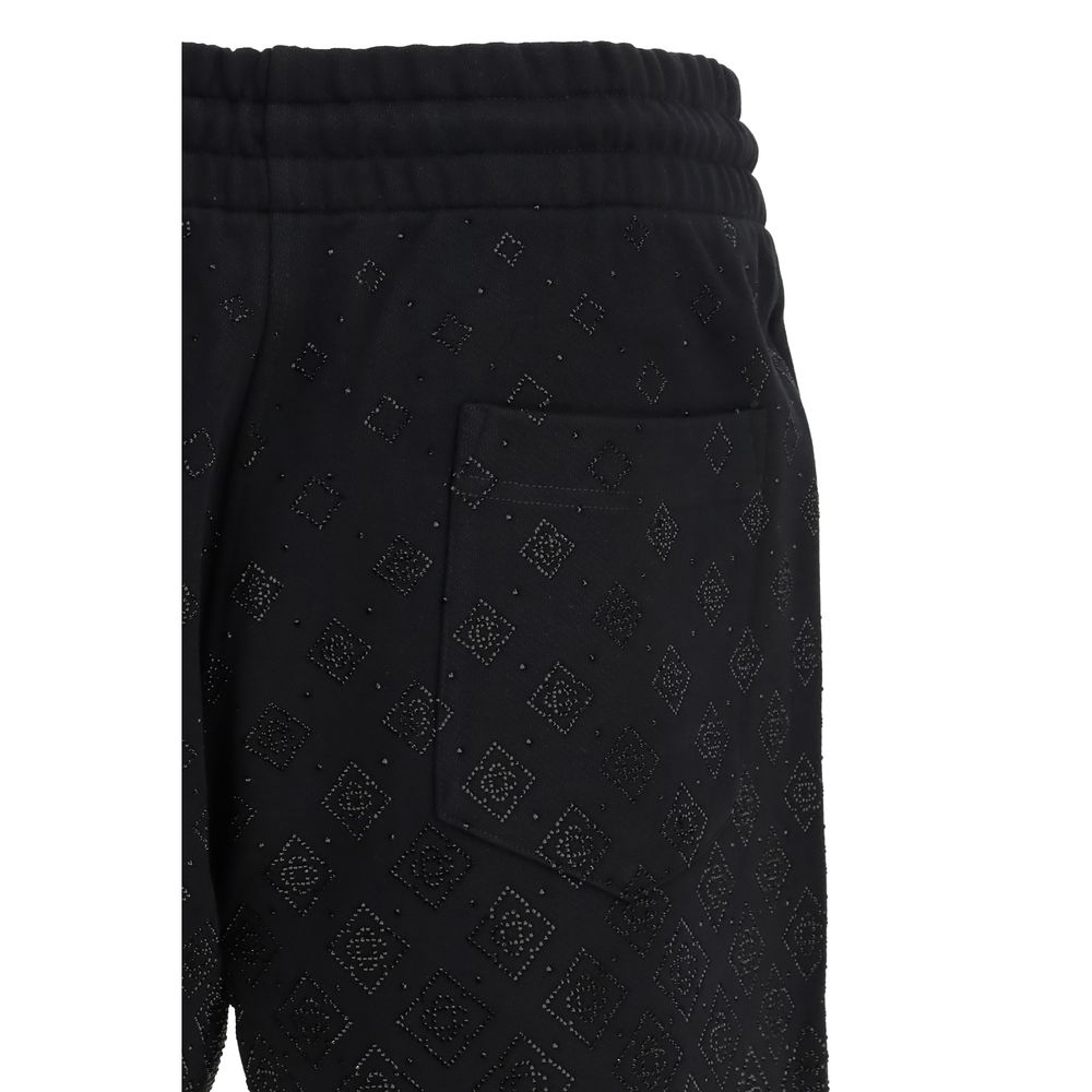 Casablanca Black Cotton Bermuda Shorts