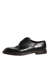 Dolce & Gabbana Black Calfskin Leather Oxford Dress Shoes