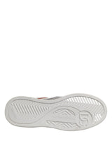 Dolce & Gabbana White Red Rhinestone Embellished Men Sneakers Shoes