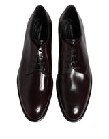 Dolce & Gabbana Black Lace Up Leather Dress Derby Men Shoes