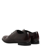 Dolce & Gabbana Black Lace Up Leather Dress Derby Men Shoes