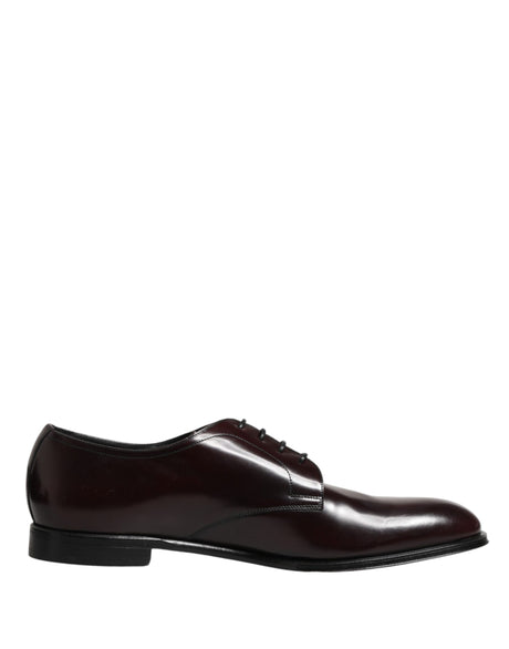 Dolce & Gabbana Black Lace Up Leather Dress Derby Men Shoes