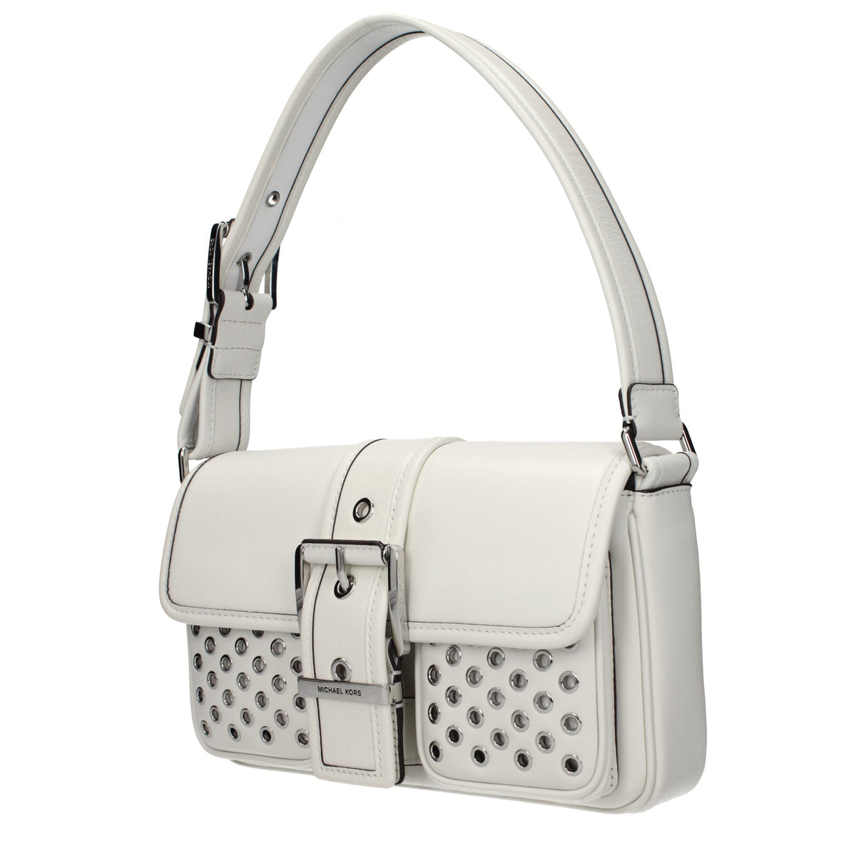 Michael Kors White Leather Shoulder Bag