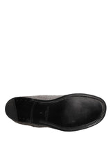 Dolce & Gabbana Gray Fleece Lace Up Men Derby Dress Shoes