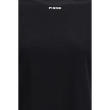 PINKO Black Cotton T-Shirt