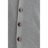 Brunello Cucinelli Gray Cotton Cardigan