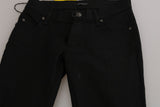 PLEIN SUD Cotton Black Mid Waist Skinny Denim Jeans