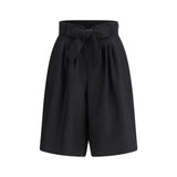 Valentino Black Wool Bermuda Shorts
