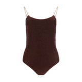 Oséree Brown Metal One-Piece Swimsuit