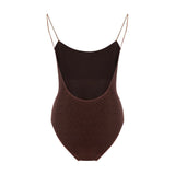 Oséree Brown Metal One-Piece Swimsuit