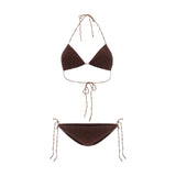 Oséree Brown Elastane Bikini