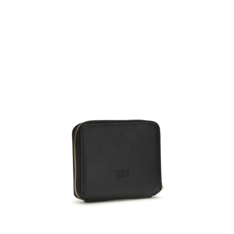 PINKO Black Calf Leather Bos Taurus Wallet