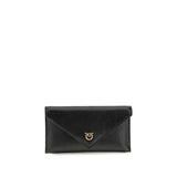 PINKO Black Calf Leather Bos Taurus Handbag