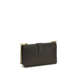 PINKO Bicolor Calf Leather Bos Taurus Shoulder Bag