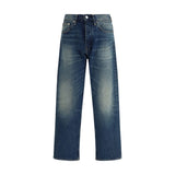 Sunflower Blue Cotton Relaxed Fit Jeans